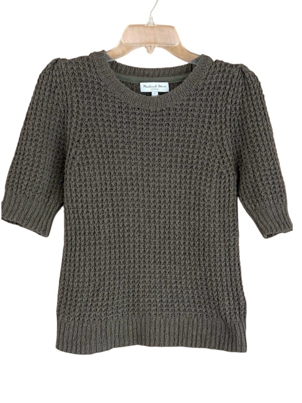 MICHAEL STARS Waffle Knit Sweater Cotton Blend Size S